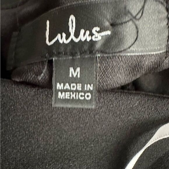 Lulus Destined To Impress Black Mesh Halter Mini Dress NWT Little Black Dress M - Picture 5 of 6